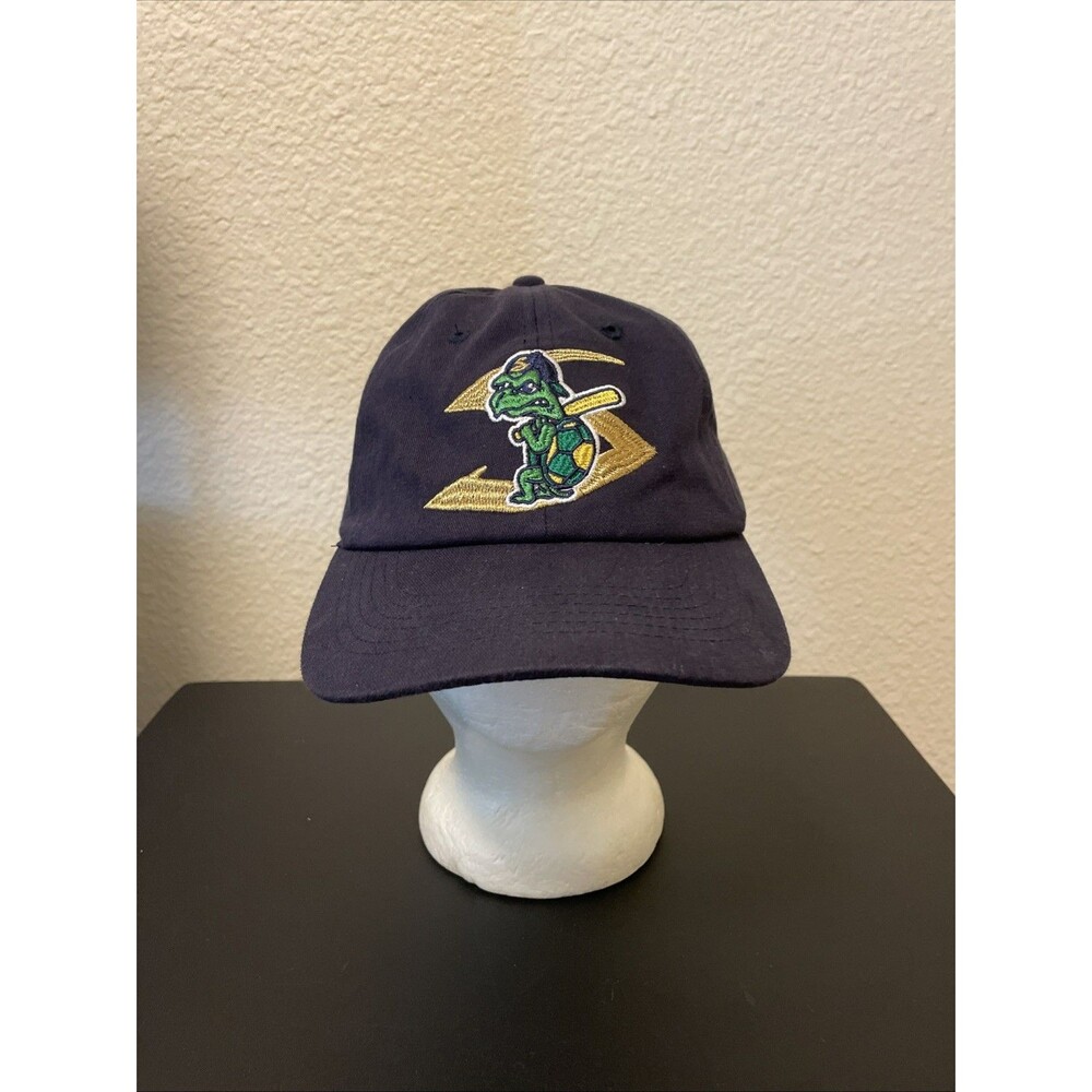 Vintage Beloit Sky Carp Snappers SnapBack Blue Green Minor League